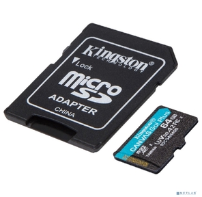 Флеш карта microSDXC 64GB Kingston SDCG4 / 64GB Canvas Go! Plus + adapter