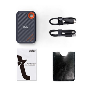 SSD накопитель Netac ZX20 II 2TB USB 3.2 Gen 2 Type-C External Magnetic Portable SSD,  R / W up to 2000MB / 1800MB / s,  with USB C to A cable and 20Gbps USB C to C cable 3Y wty