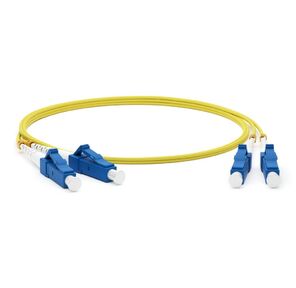 Hyperline FC-D2-9-LC / UR-LC / UR-H-10M-LSZH-YL  (FC-9-LC-LC-UPC-10M) Патч-корд волоконно-оптический  (шнур) SM 9 / 125  (OS2),  LC / UPC-LC / UPC,  duplex,  LSZH,  10 м