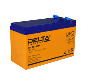 Delta HR 12-34W  (9.0 А\ч,  12В) свинцово-кислотный  аккумулятор