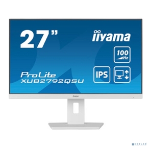 Монитор Iiyama 27" ProLite XUB2792QSU-W6 белый IPS LED 0.4ms 16:9 DVI HDMI M / M матовая HAS Piv 250cd 178гр / 178гр 2560x1440 100Hz DP WQ USB 6.1кг