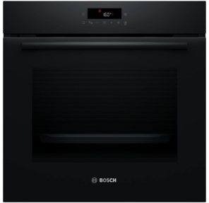 Serie 2, Встраиваемый духовой шкаф Bosch,  Auto Pilot 10,  объем 71 л ,  7 режимов нагрева,  4D Hotair,  сенсорное управление со светодиодной подсветкой,  направляющие проволочные ,  пиролиз,  черный цвет