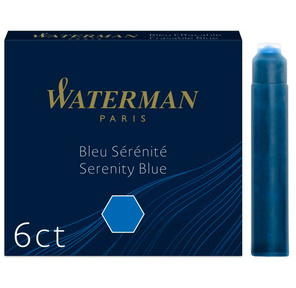 Картридж Waterman International 52012  (CWS0110950) синие чернила для ручек перьевых  (6шт)