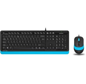 Клавиатура + мышь A4 Fstyler F1010 клав:черный / синий мышь:черный / синий USB
