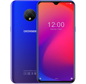 Doogee X 95 Jewelry Blue,  16, 56 см  (6.52") 540 x 1200 пикселей,  1.3GHz,  4 Core,  2GB RAM,  16GB,  up to 128GB flash,  13 МП+2 МП+2 МП / 5Mpix,  2 Sim,  2G,  3G,  LTE,  BT,  Wi-Fi,  GPS,  Micro-USB,  4350 мА·ч,  Android 10.0,  178g,  167 ммx77, 4 ммx8, 9 мм