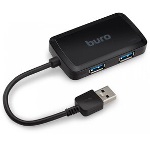 Разветвитель USB 3.0 Buro BU-HUB4-U3.0-S 4порт. черный