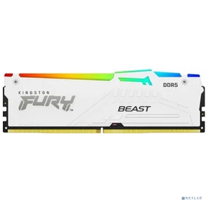 Память DDR5 32GB 5600MHz Kingston KF556C36BWEA-32 Fury Beast White Expo RGB RTL Gaming PC5-44800 CL36 DIMM 288-pin 1.25В kit single rank с радиатором Ret