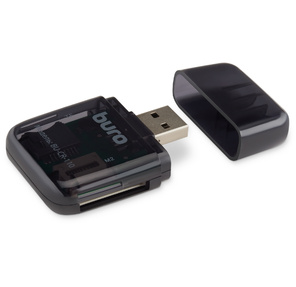 Устройство чтения карт памяти USB2.0 Buro BU-CR-110 черный
