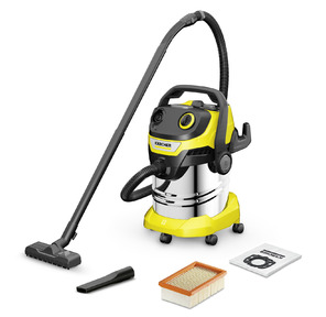 Строительный пылесос Karcher WD 5 S V-25 / 5 / 22 1100Вт  (уборка: сухая / сбор воды) желтый