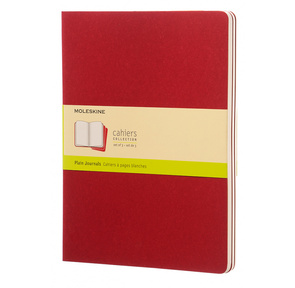 Блокнот Moleskine CAHIER JOURNAL CH123 XLarge 190х250мм обложка картон 120стр. нелинованный клюквенный  (3шт)