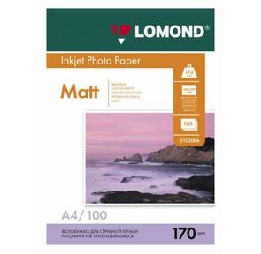 Бумага для фото-печати Lomond 0102006  (A4,  170г / кв.м,  100л.,  матовая,  двусторонняя)