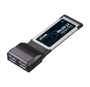 D-Link DUB-1320 ExpessCard адаптер 2xUSB 3.0 Адаптер с 2 портами USB 3.0 для шины ExpressCard.