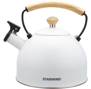 Чайник металлический Starwind Chef Country 2.5л. белый  (SW-CH1712)