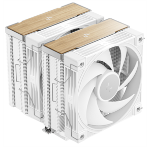 Кулер для процессора DEEPCOOL AK620 G2 WH LGA1851 / 1700 / 1200 / 115X / AM5 / AM4  (8шт / кор,  TDP 260W,  PWM,  DUAL Fan 120mm,  6 тепл. трубок,  Copper Base,  Wood-grain top cover,  белый) RET  (R-AK620G2-WHNNMN-GJD)