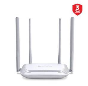 Mercusys MW325R,  N300 Улучшенный Wi-Fi роутер,  чипсет Qualcomm,  2T2R,  до 300 Мбит / с на 2, 4 ГГц,  802.11b / g / n,  1 порт WAN 10 / 100 Мбит / с  + 4 порта LAN 10 / 100 Мбит / с,  4 фиксированные антенны,  поддержка L2TP Россия / PPTP Россия / PPPoE Россия,  IGMP Snooping / Proxy,  режима моста и 802.1Q TAG VLAN для IPTV,  русифицированные веб-утилита настройки,  руководство пользователя и коробка