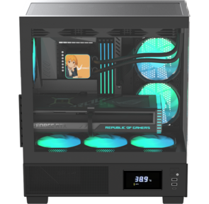 Корпус Formula V Line Crystal E1 Black,  ATX,  TYPE-C*1,  USB3.0*2,  Switch Display Panel