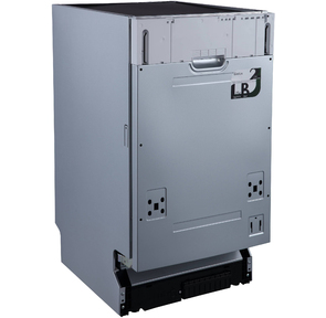 Встраиваемая посудомоечная машина узкая,  45 см,  4 программы,  10 комплектов,  LED индикация,  таймер 3-6-9,  А+АА,  49 дБ уровень шума,  регулировка корзины по высоте,  9л потребление воды,  448х550х815 мм.