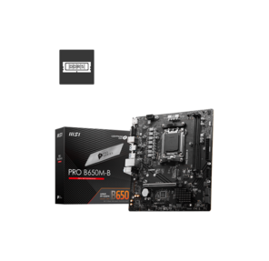 Материнская плата MSI PRO B650M-B SocketAM5 AMD B650 2xDDR5 mATX AC`97 8ch (7.1) 2.5Gg RAID+VGA+HDMI