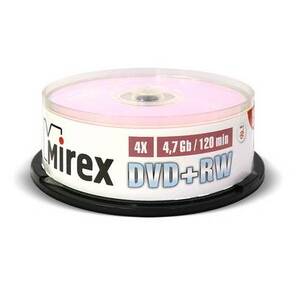 Диск DVD+RW Mirex 4.7 Gb,  4x,  Cake Box  (10),   (10 / 300)