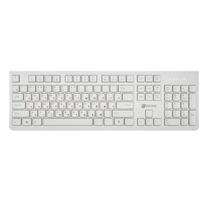 Oklick 505M Клавиатура мембранная,  104 клавиши,  USB slim,  белый