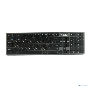 Клавиатура беспроводная Gembird KBW-8460,  103кл+5 доп,  12Fn,  ножничная,  тихая,  BT 5.0 / 2.4 ГГц,  черная