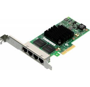 Intel® Ethernet Server Adapter I350-T4,  4 x Gbit Ports RJ-45,  PCI-E x4,  iSCSI,  NFS,  VMDq