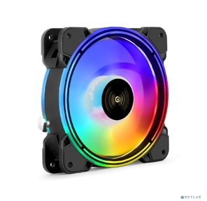 Вентилятор 12В DC с подсветкой ExeGate EX12025HM3PM.FRGB.7O5CSU  (120x120x25 мм,  Hydraulic bearing  (гидродинамический),  3pin+Molex,  FRGB подсветка,  24dBA)