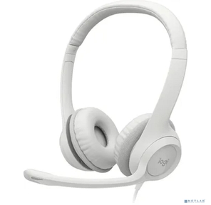 Наушники с микрофоном Logitech H390 белый накладные USB оголовье  (981-001288)