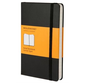 Блокнот Moleskine CLASSIC QP060 Large 130х210мм 240стр. линейка твердая обложка фиксирующая резинка черный