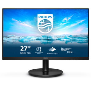 PHILIPS 272V8LA  (00 / 01)  LCD 27'' [16:9] 1920х1080 (FHD) VA,  nonGLARE,  250cd / m2,  H178° / V178°,  3000:1,  20M:1,  16, 7 миллионов цветов,  4ms,  VGA,  HDMI,  DP,  Tilt,  Speakers,  Audio out,  2Y,  Black