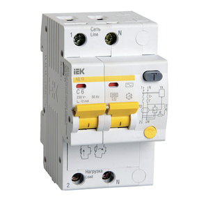 Iek MAD10-2-006-C-010 Диф.автомат АД12 2Р  6А 10мА ИЭК