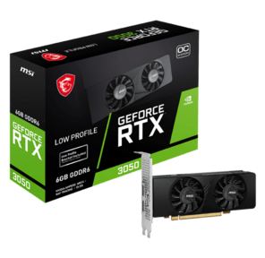 Видеокарта MSI RTX3050 LP E OC 6GB GDDR6 96bit DP 2xHDMI 2FAN RTL