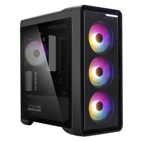 ZALMAN M3 PLUS RGB,  MATX,  BLACK,  WINDOW,  2x3.5",  3x2.5",  1xUSB2.0,  1xUSB3.0,  FRONT 3x120mm RGB,  REAR 1x120mm