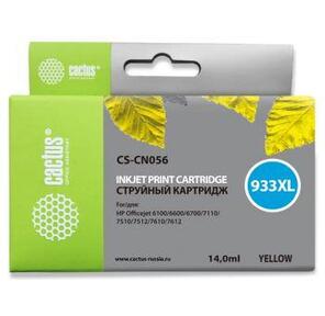Картридж струйный Cactus CS-CN056 желтый для №933 HP OfficeJet 6600  (14ml)
