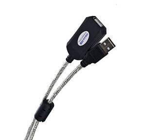 Кабель-адаптер USB2.0-repeater,  удлинительный активный <Am-->Af> 15м Aopen / Qust <ACU823-15M>