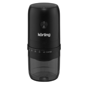 KORTING KCG 0030-PR1 Кофемолка,  беспроводная,  максимальная загрузка 75 г,  40 уровней помола,  конические керамические жернова,  кнопочное управление,  защита от перегрева,  автодомол,  цвет черный
