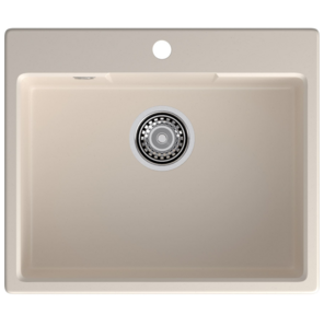 GRANFEST Мойка URBAN 658  1-чаша 580*490мм,  монтаж: врезной,  материал: кварц,  цвет: белый