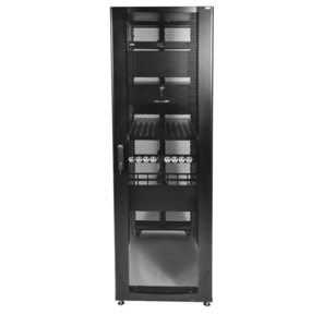 Шкаф серверный ЦМО ШТК-СП-42.6.12-48АА-9005 42U 600x1130мм пер.дв.перфор. задн.дв.перфор.2-хст. 2 бок.пан. направл.под закл.гайки 1350кг черный