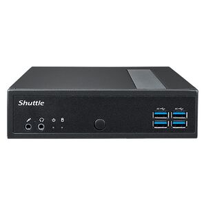 Платформа системного блока с ЦПУ Shuttle DL30N Intel N100 Fanless PC,  DDR5 SODIMM Max.16GB,  no SSD,  no wifi,  Support 3x independent display