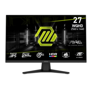 Монитор MSI 27" Mag 274QF X24 черный IPS LED 16:9 HDMI полуматовая HAS Piv 1000:1 178гр / 178гр 2560x1440 240Hz DP Quad 2K  (1440p) USB 6.05кг