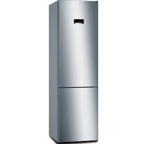 Отдельно стоящий холодильник с нижней морозильной камерой,  203х60х60 см,  Серия 4,  400 л,  A++,  No Frost,  нерж. сталь