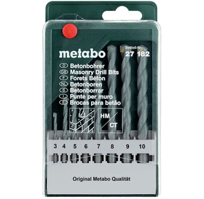 Metabo 627182000 Набор НМ classic 8 сверел  (3-10 мм) бетон,  пласт.к