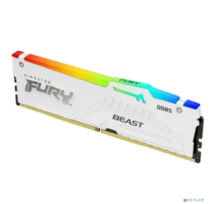 Память DDR5 32GB 6000MHz Kingston KF560C36BWEA-32 Fury Beast White Expo RGB RTL Gaming PC5-48000 CL36 DIMM 288-pin 1.35В dual rank с радиатором Ret