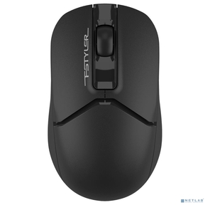 A-4Tech Мышь Fstyler FB12 черный оптическая  (1200dpi) беспроводная BT / Radio USB  (3but) [1595331]