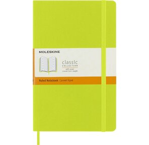 Блокнот Moleskine CLASSIC SOFT QP616C2 Large 130х210мм PU 240стр. линейка мягкая обложка лайм