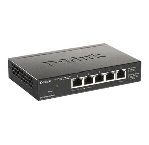 D-Link DGS-1100-05PDV2 / A1A,  L2 Smart Switch with 4 10 / 100 / 1000Base-T ports and 1 10 / 100 / 1000Base-T PD port (2 PoE ports 802.3af  (15, 4 W),  PoE Budget 18W from 802.3at  /  8W from 802.3af).2K Mac address, 