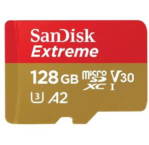 Флеш карта microSD 128GB SanDisk microSDXC Class 10 UHS-I A2 C10 V30 U3 Extreme 170MB / s