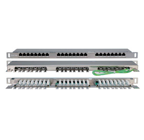 Hyperline PPHD-19-24-8P8C-C5E-SH-110D Патч-панель высокой плотности 19&quot;,  0.5U,  24 порта RJ-45,  категория 5E,  Dual IDC,  экранированная