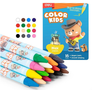 Восковые мелки Deli EC225-16 Color Kids кругл. 16цв. дл.90мм д.8мм