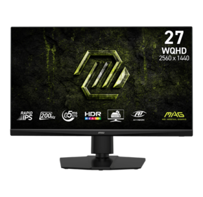 Монитор MSI MAG 272QPF E20 27" 16:9 WQHD (2560x1440) Rapid IPS Flat,  0.5ms (GTG),  1000:1,  100M:1,  300nits,  178 / 178,  2xHDMI 2.0b,  DP 1.4a,  Tilt, Swivel, Height, Pivot, VESA, 200Hz, Black, 1y w-ty